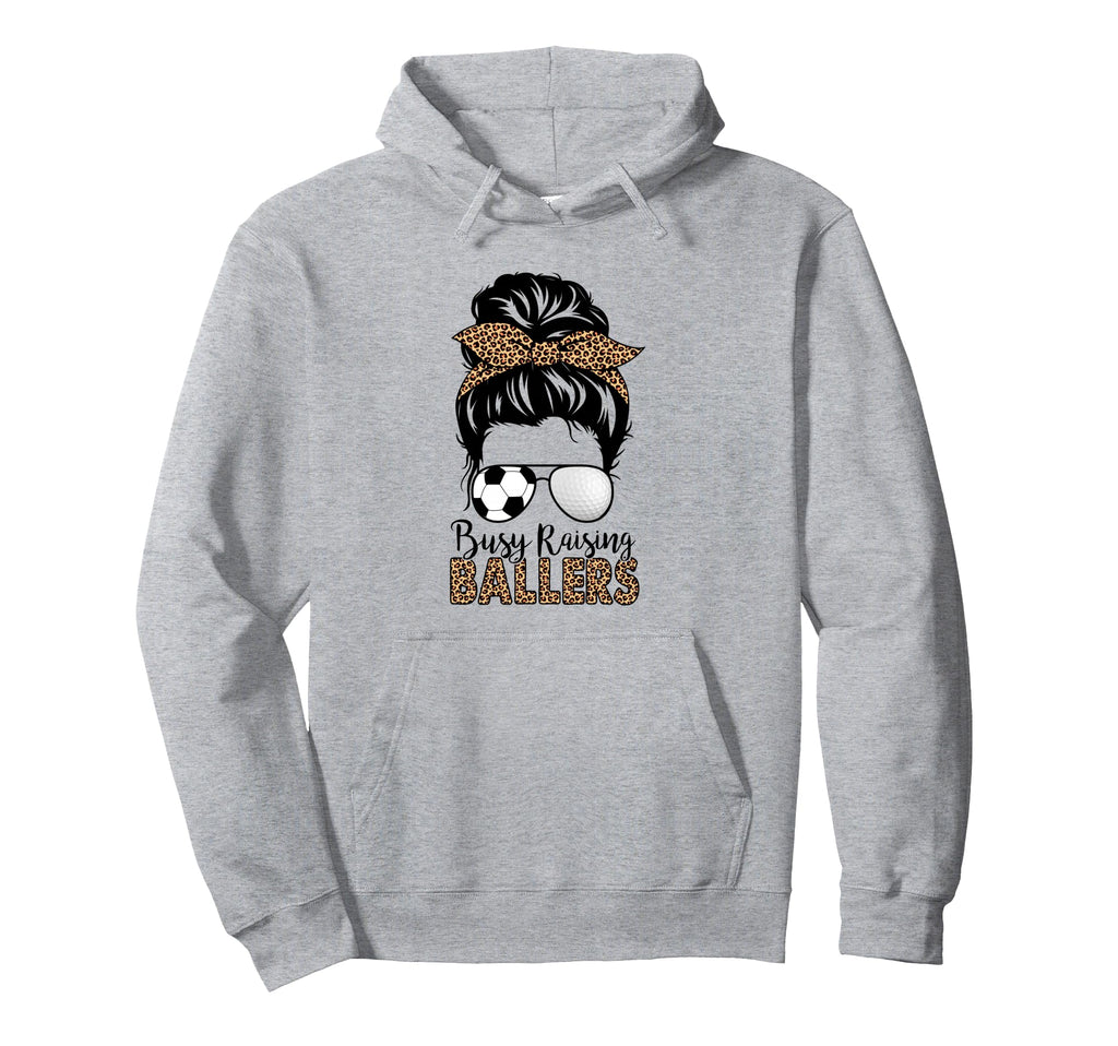 Busy Raising Ballers Soccer And Golf Mom Hoodie - Graphic Print Men Women - T-Shirt, Sweatshirt, Hoodie