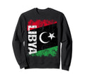 Libya Flag Distressed Libya Sweatshirt - Custom Art Print for Adults - T-Shirt, Sweatshirt, Hoodie