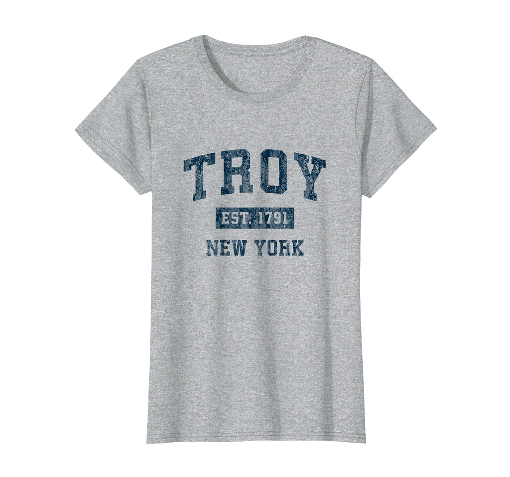 Troy New York Ny Sports Navy T-Shirt - Custom Art Print for Adults - T-Shirt, Sweatshirt, Hoodie