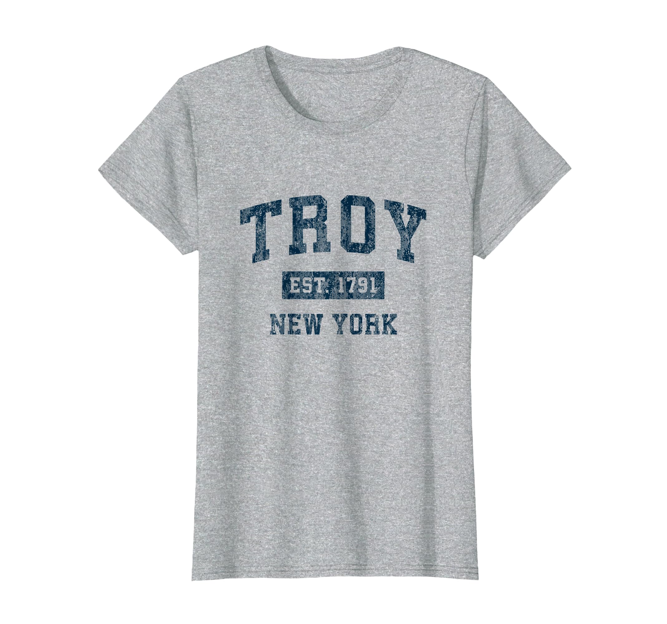 Troy New York Ny Sports Navy T-Shirt - Custom Art Print for Adults - T-Shirt, Sweatshirt, Hoodie
