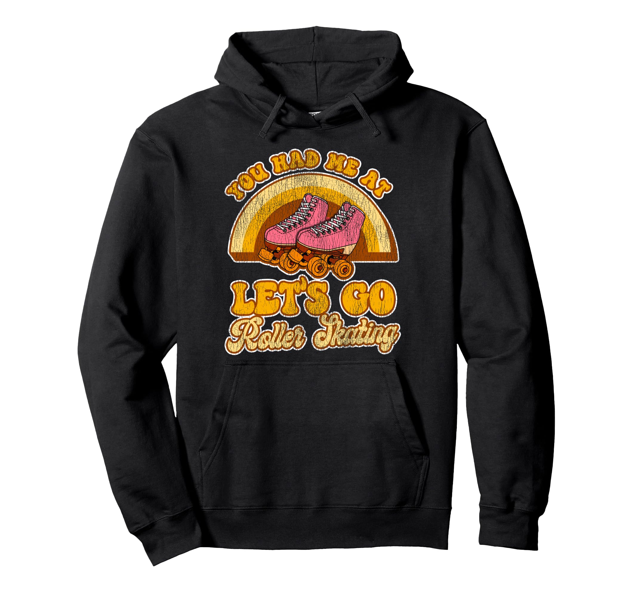 Roller Skating Skate 1970S Hoodie - Minimalist Print Unisex - T-Shirt, Sweatshirt, Hoodie