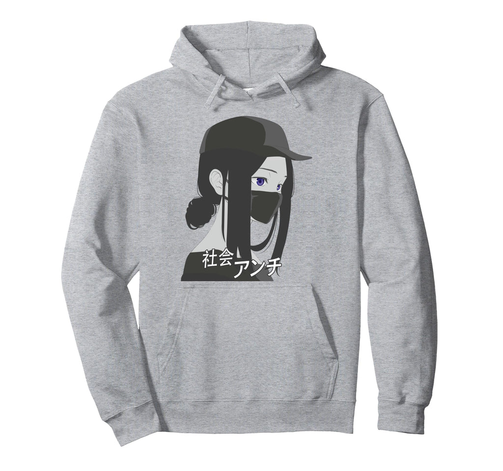 Anti Social Japanese Aesthetic Hoodie - Streetwear Style Men Women - T-Shirt, Sweatshirt, Hoodie