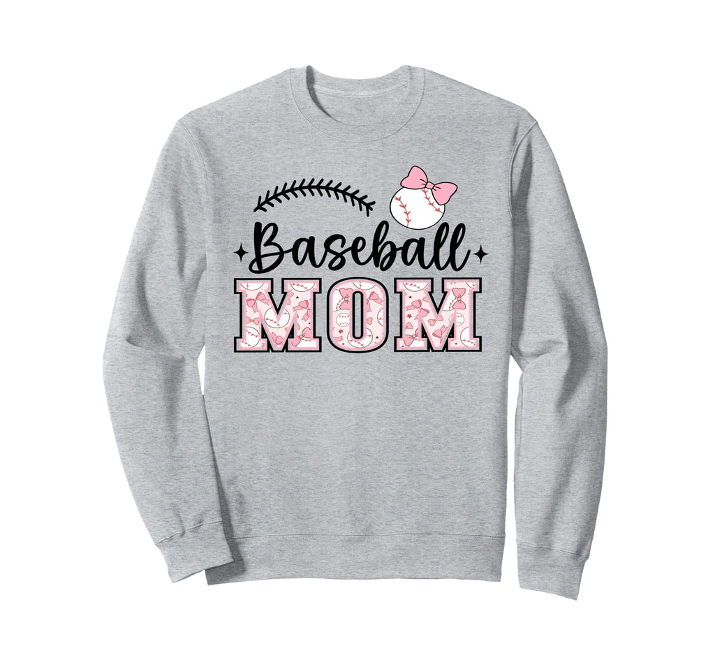 Baseball Mom Sport Coquette Sweatshirt - Streetwear Style for Adults - T-Shirt, Sweatshirt, Hoodie