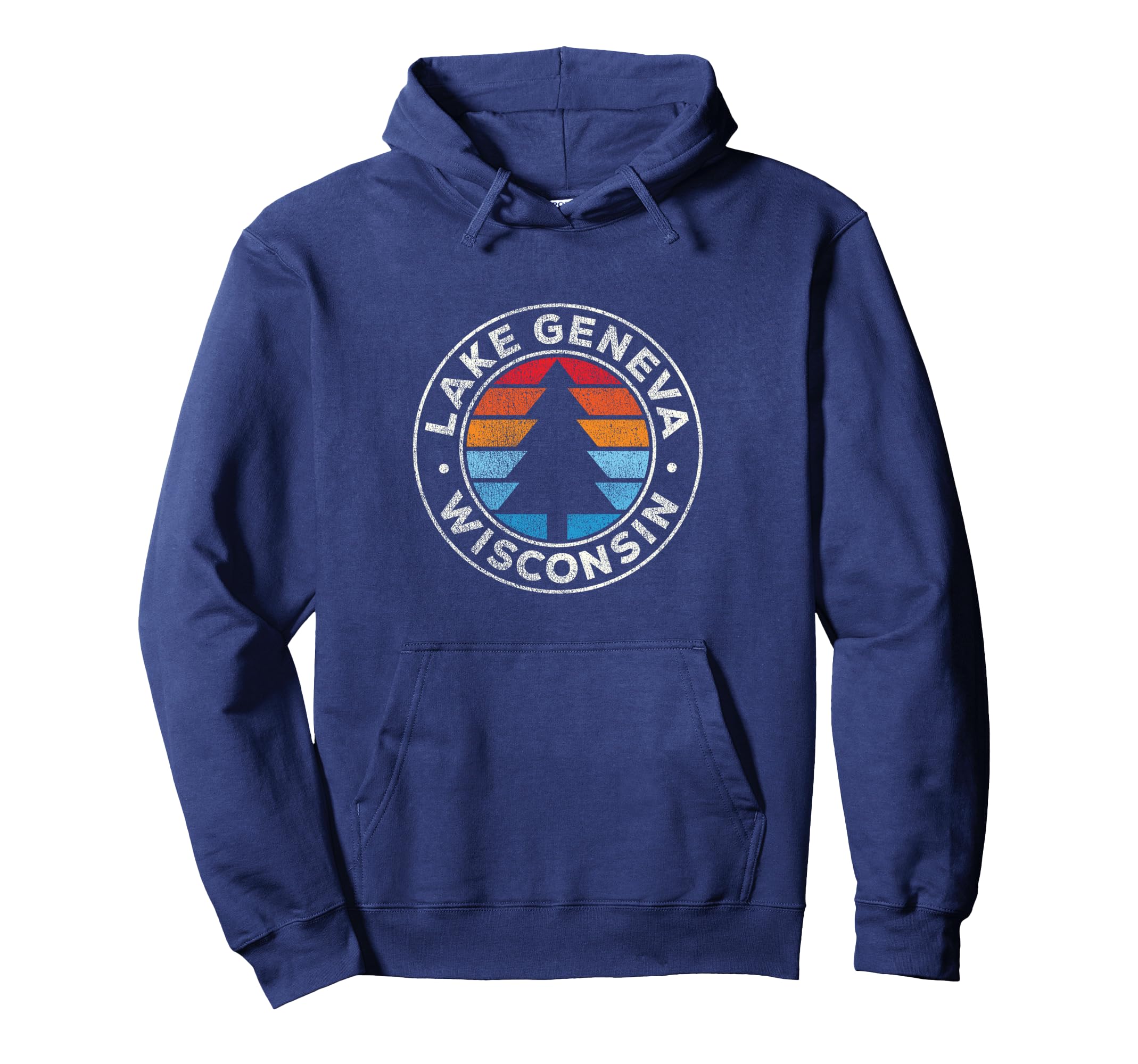 Lake Geneva Wisconsin Wi 70S Hoodie - Trendy Graphic for Adults - T-Shirt, Sweatshirt, Hoodie