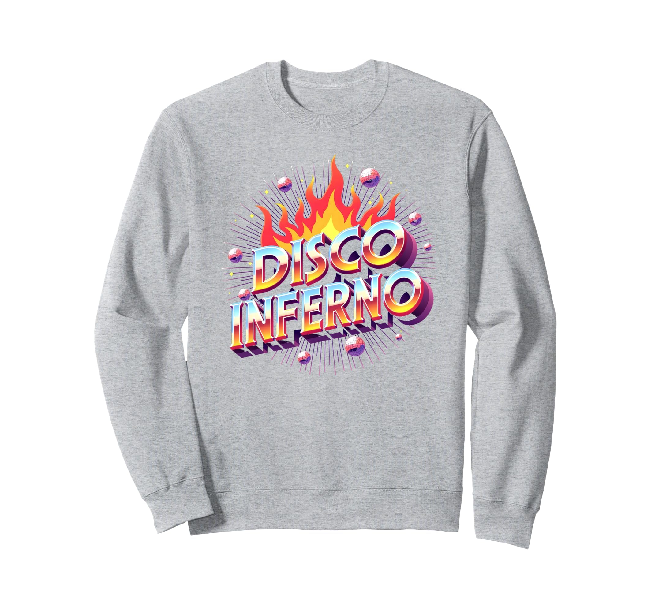 Disco Inferno Dance Party Fever Art Sweatshirt - Trendy Graphic Unisex - T-Shirt, Sweatshirt, Hoodie