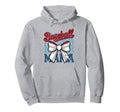 Coquette Bow American Baseball Mom Mama Hoodie - Unique Graphic Men Women - T-Shirt, Sweatshirt, Hoodie