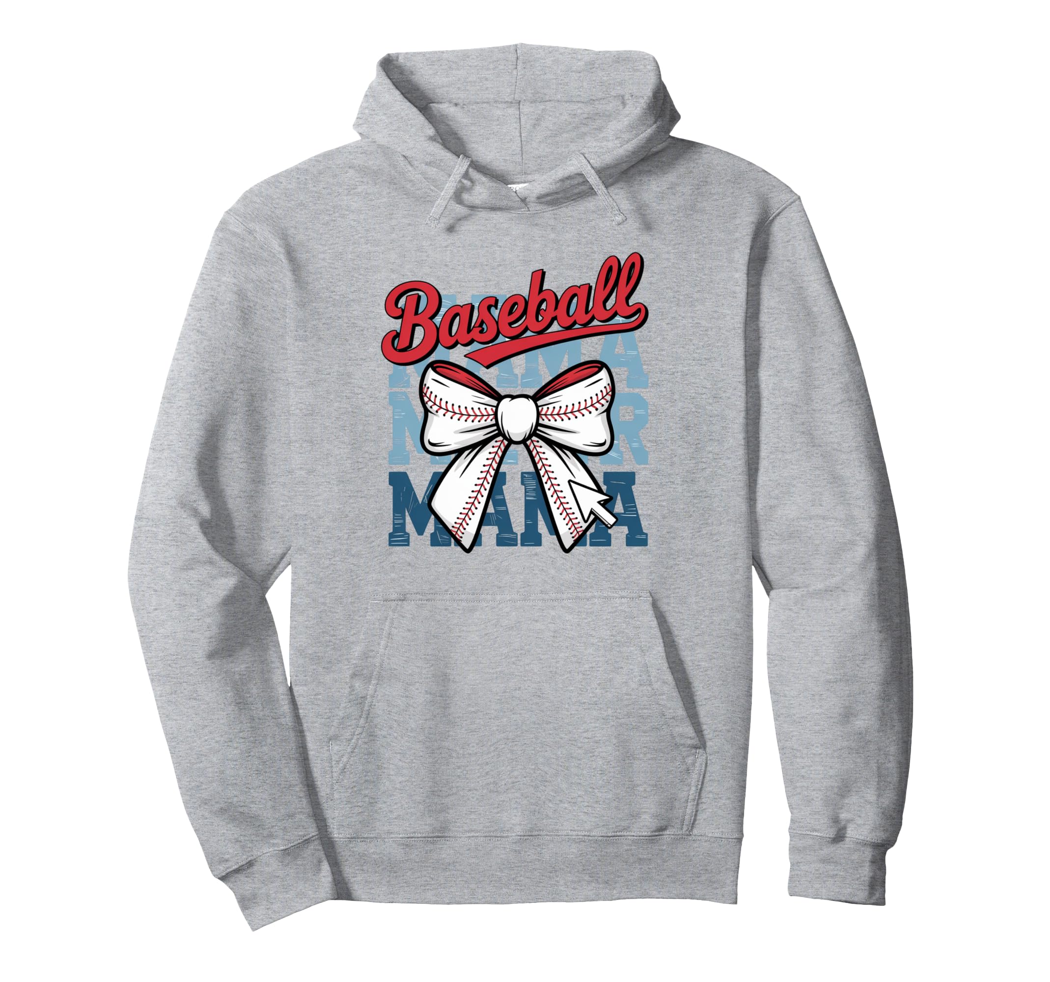 Coquette Bow American Baseball Mom Mama Hoodie - Unique Graphic Men Women - T-Shirt, Sweatshirt, Hoodie