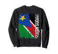 South Sudan Flag Distressed South Sweatshirt - Unique Graphic for Adults - T-Shirt, Sweatshirt, Hoodie