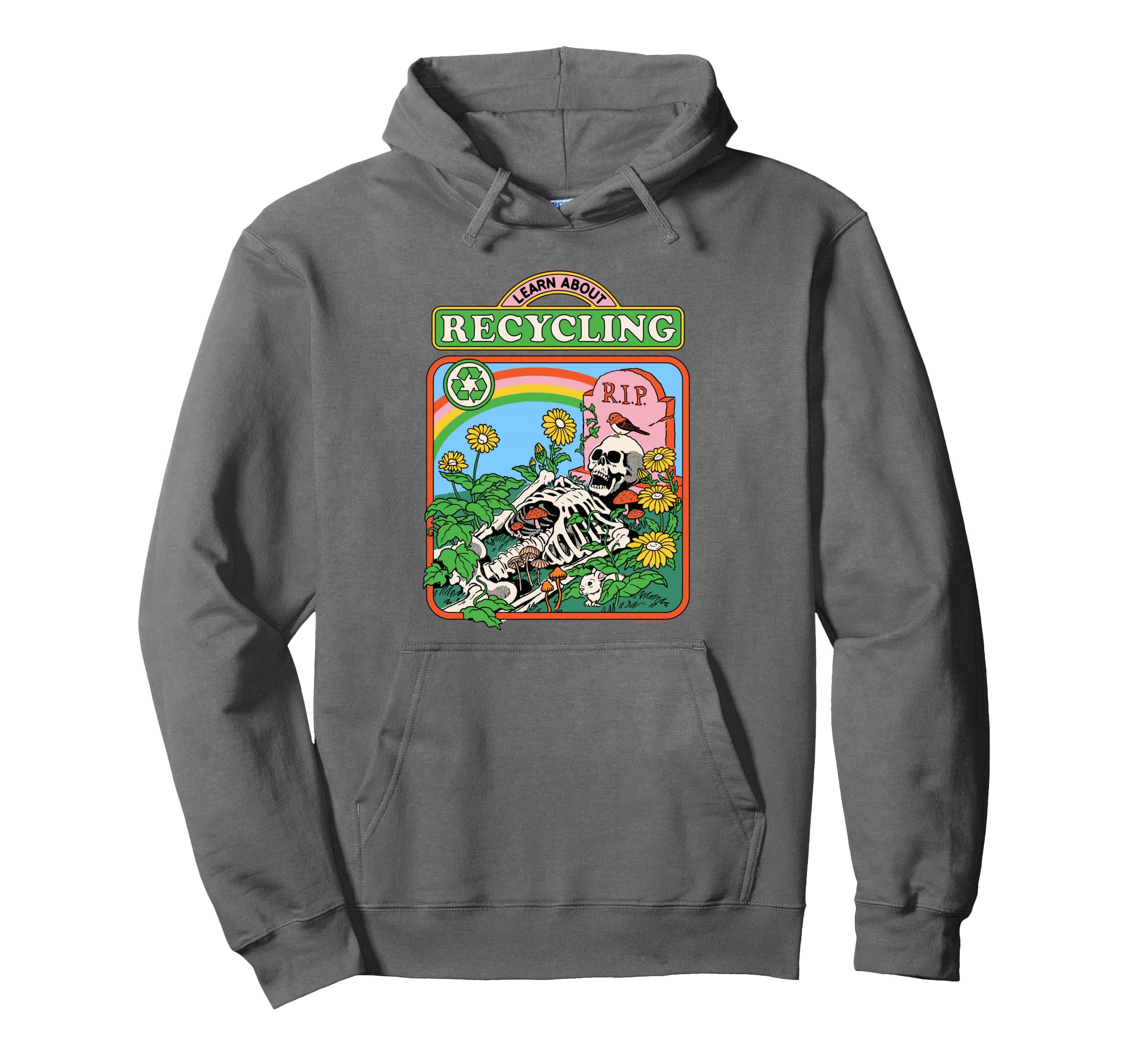 Steven Rhodes Learn Recycling Eco Hoodie - Novelty Apparel Men Women - T-Shirt, Sweatshirt, Hoodie