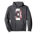 Baseball Number 3 Hoodie - Fun Novelty Design Men Women - T-Shirt, Sweatshirt, Hoodie