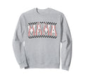Baseball Mama Sports Mom Checkered Sweatshirt - Minimalist Print Men Women - T-Shirt, Sweatshirt, Hoodie