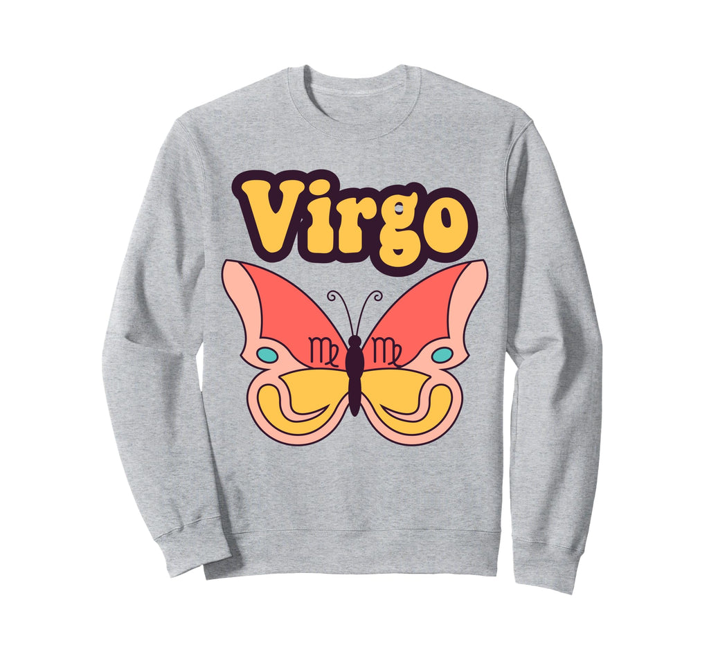 Virgo Zodiac Butterfly Boho Sweatshirt - Casual Everyday Wear Unisex - T-Shirt, Sweatshirt, Hoodie