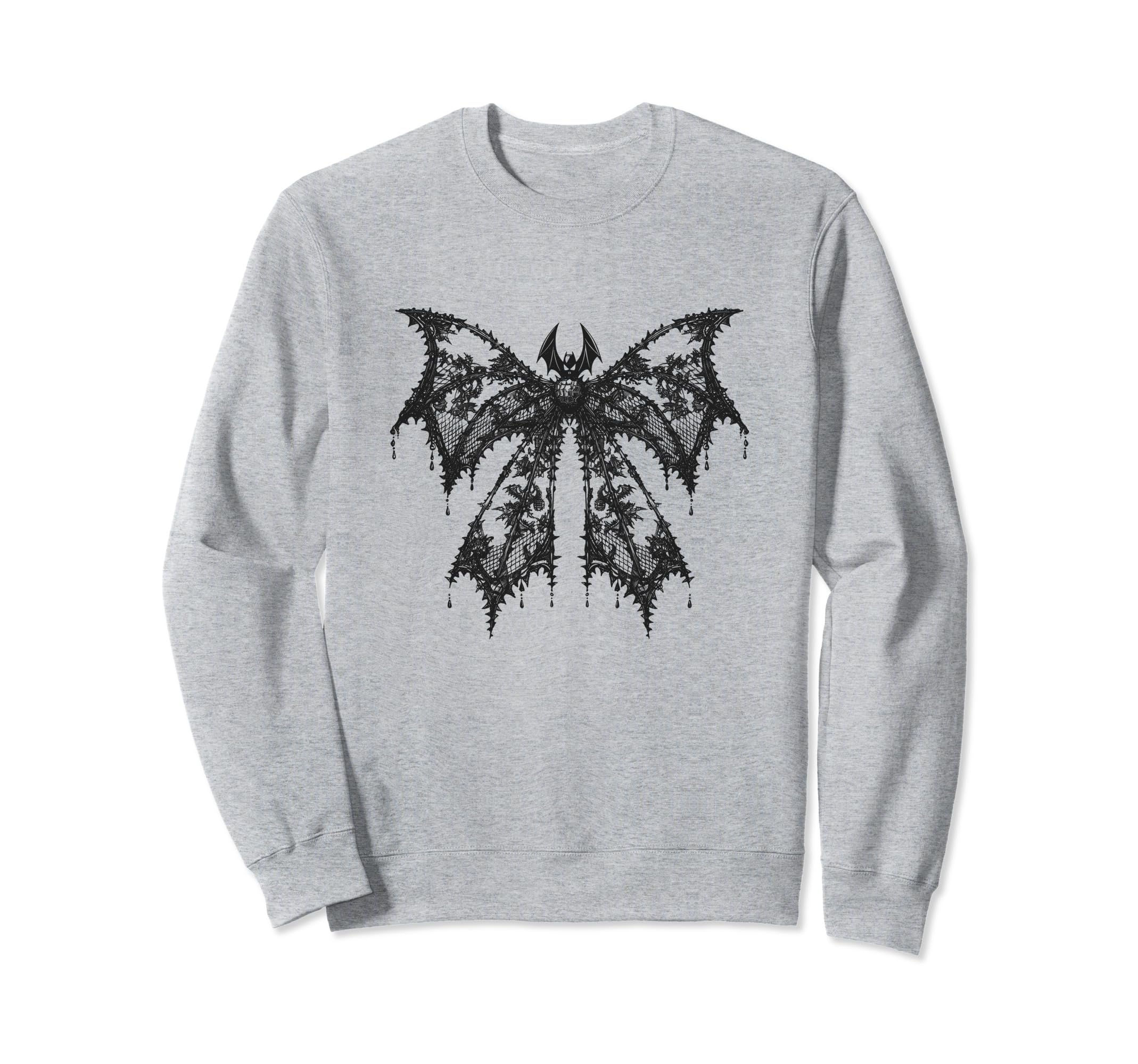 Bat Coquette Bow Halloween Bow Sweatshirt - Graphic Print for Adults - T-Shirt, Sweatshirt, Hoodie