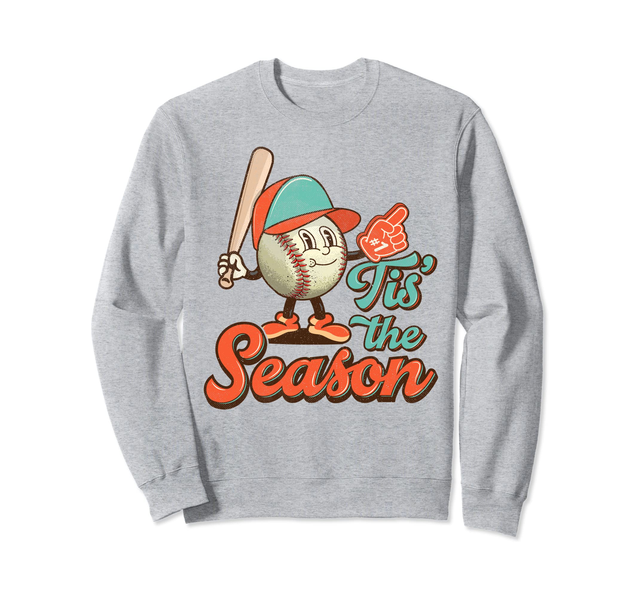 Tis Season Baseball Fan Baseball Sweatshirt - Novelty Apparel for Adults - T-Shirt, Sweatshirt, Hoodie