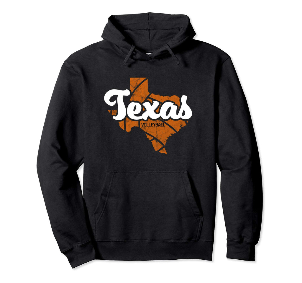 Texas Volleyball Script Distressed Hoodie - Custom Art Print Men Women - T-Shirt, Sweatshirt, Hoodie