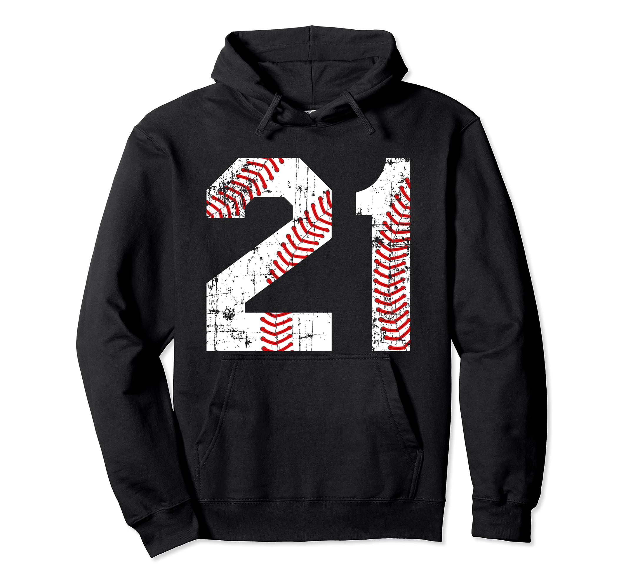 Baseball 21 Jersey Number Hoodie - Trendy Graphic Men Women - T-Shirt, Sweatshirt, Hoodie