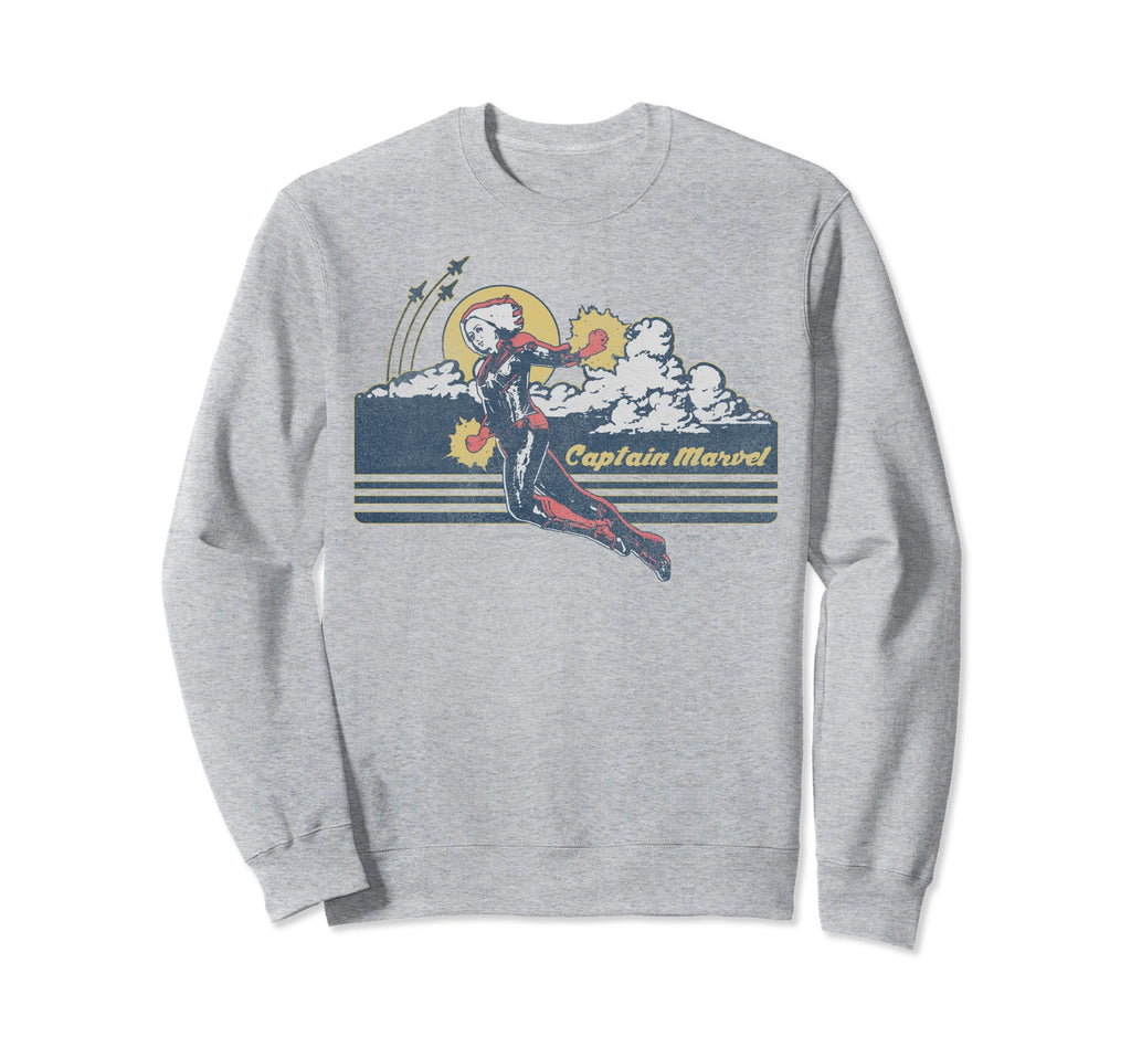 Captain Marvel Sunset Sweatshirt - Custom Art Print for Adults - T-Shirt, Sweatshirt, Hoodie