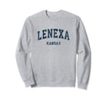 Lenexa Kansas Ks Varsity Sports Navy Sweatshirt - Trendy Graphic Unisex - T-Shirt, Sweatshirt, Hoodie