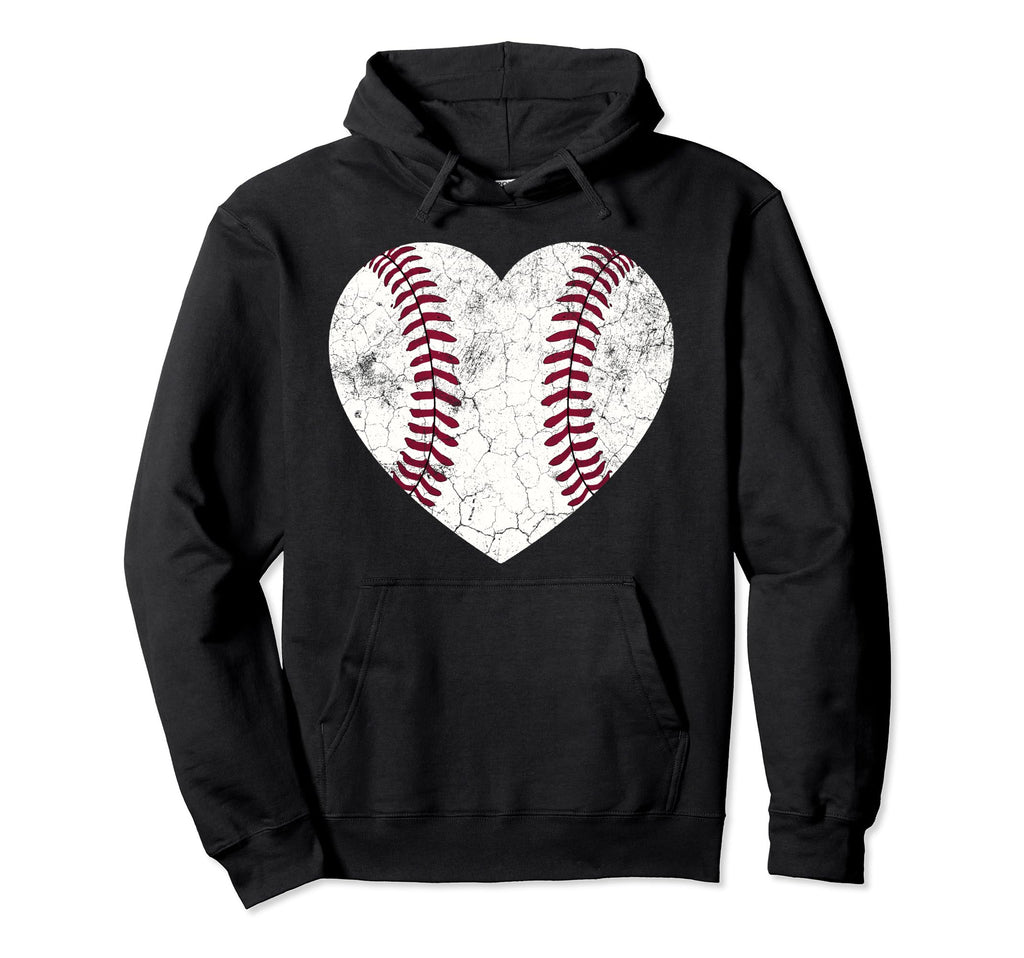 Baseball Heart Fun Mom Dad Softball Hoodie - Streetwear Style for Adults - T-Shirt, Sweatshirt, Hoodie