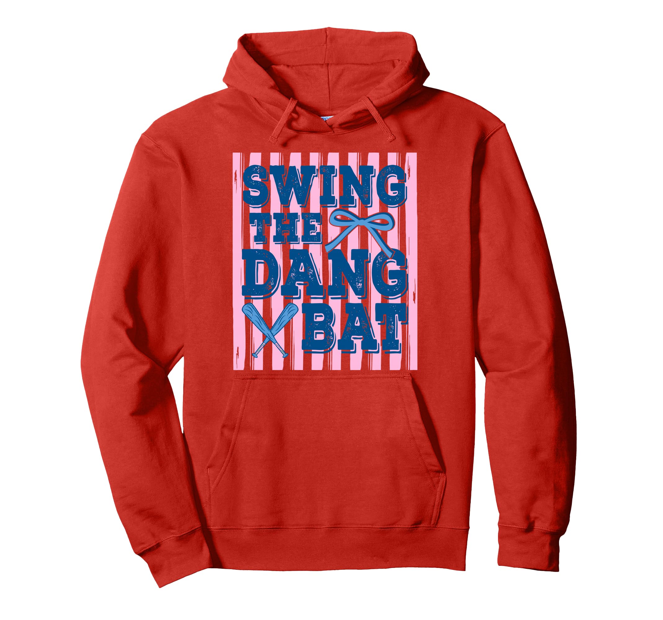 Swing Dang Bat Baseball Season Game Day Hoodie - Graphic Print Men Women - T-Shirt, Sweatshirt, Hoodie