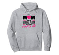 Baseball Player Mom Baseball Sports Hoodie - Unique Graphic for Adults - T-Shirt, Sweatshirt, Hoodie