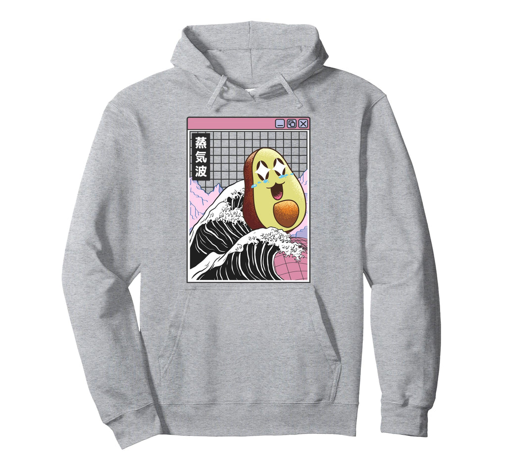 Happy Avocado Kanagawa Wave Digital Hoodie - Trendy Graphic for Adults - T-Shirt, Sweatshirt, Hoodie
