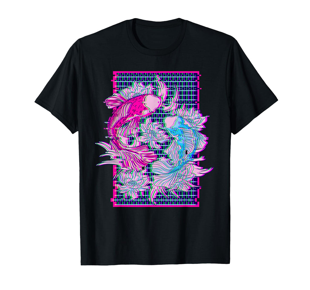 Koi Fish Koi Carp Japanese Vaporwave T-Shirt - Novelty Apparel Unisex - T-Shirt, Sweatshirt, Hoodie