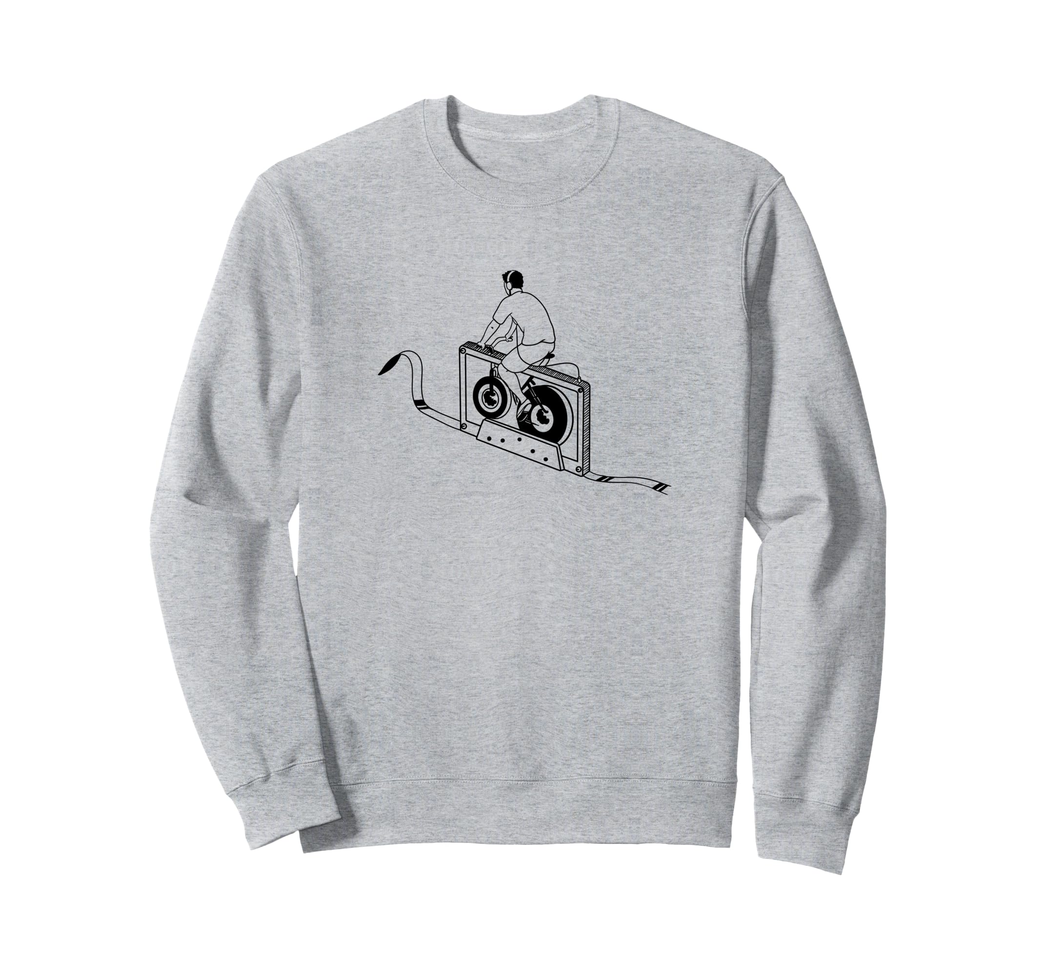 Throwback Cassette Tape Cycling Music Sweatshirt - Novelty Apparel Unisex - T-Shirt, Sweatshirt, Hoodie