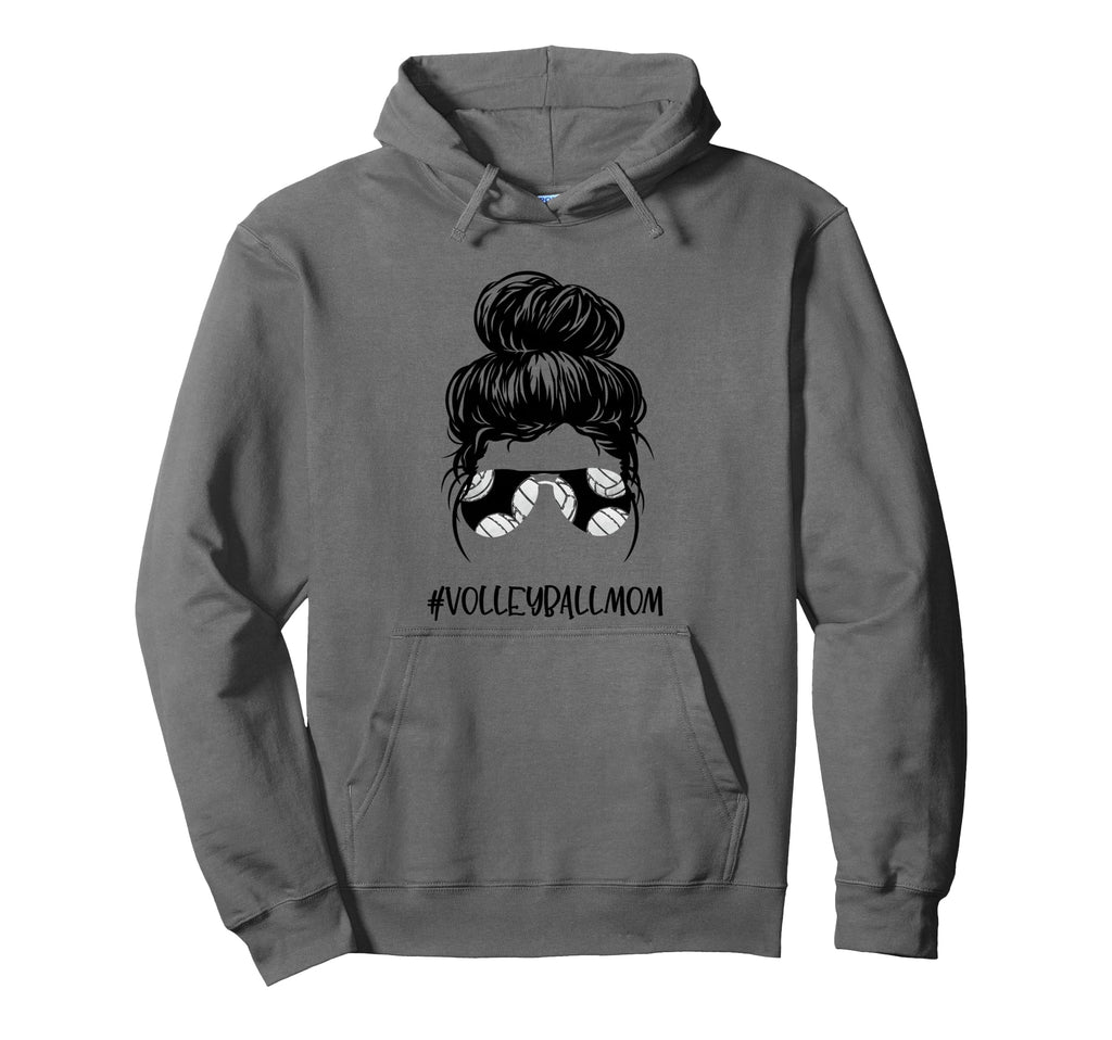 Mom Messy Hair Bun Aviators Glasses Hoodie - Casual Everyday Wear Unisex - T-Shirt, Sweatshirt, Hoodie