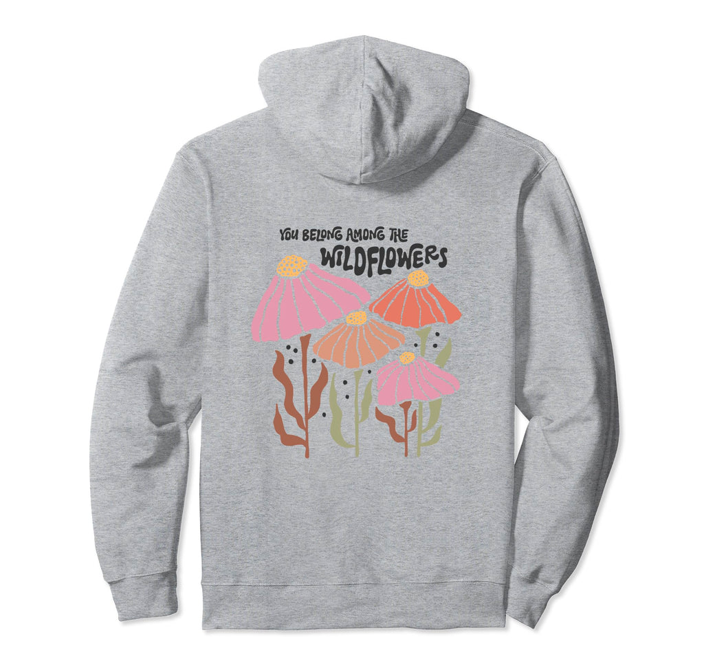 Fun Floral Boho Bohemian Wildflower Hoodie - Novelty Apparel for Adults - T-Shirt, Sweatshirt, Hoodie