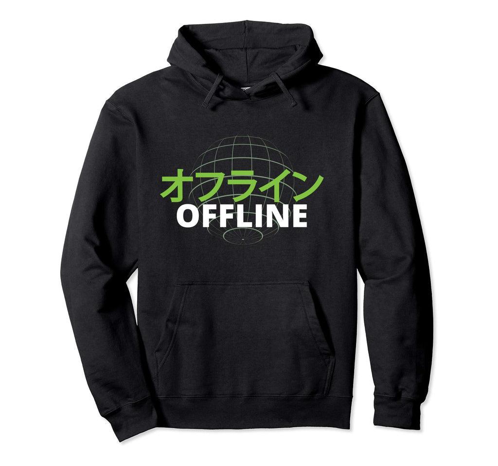 Japanese Katakana Offline Vaporwave Hoodie - Streetwear Style Men Women - T-Shirt, Sweatshirt, Hoodie