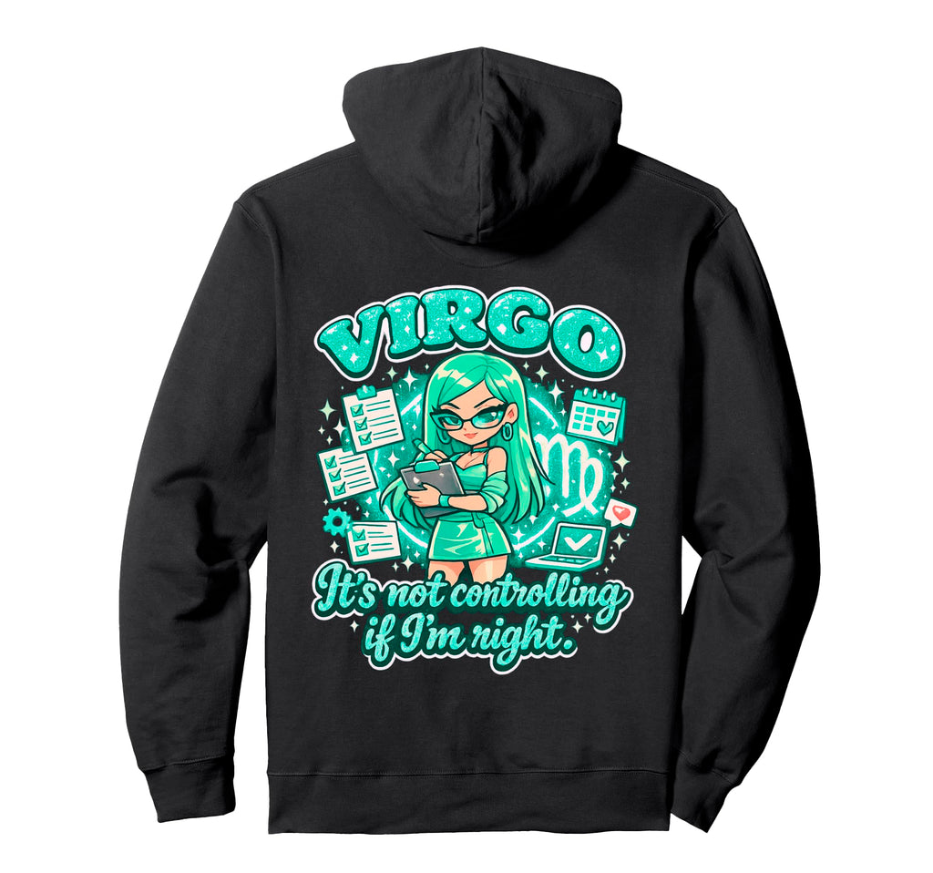 Virgo Bratcore Aesthetic Green Y2K Zodiac Hoodie - Graphic Print for Adults - T-Shirt, Sweatshirt, Hoodie