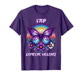 Womens Stop Domestic Violence Purple T-Shirt - Unique Graphic for Adults - T-Shirt, Sweatshirt, Hoodie