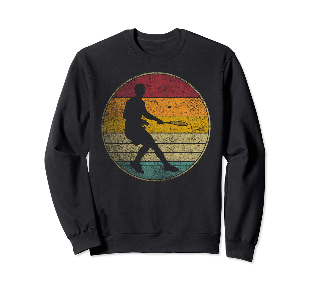 Tennis Ball Racket Distressed Sweatshirt - Minimalist Print for Adults - T-Shirt, Sweatshirt, Hoodie