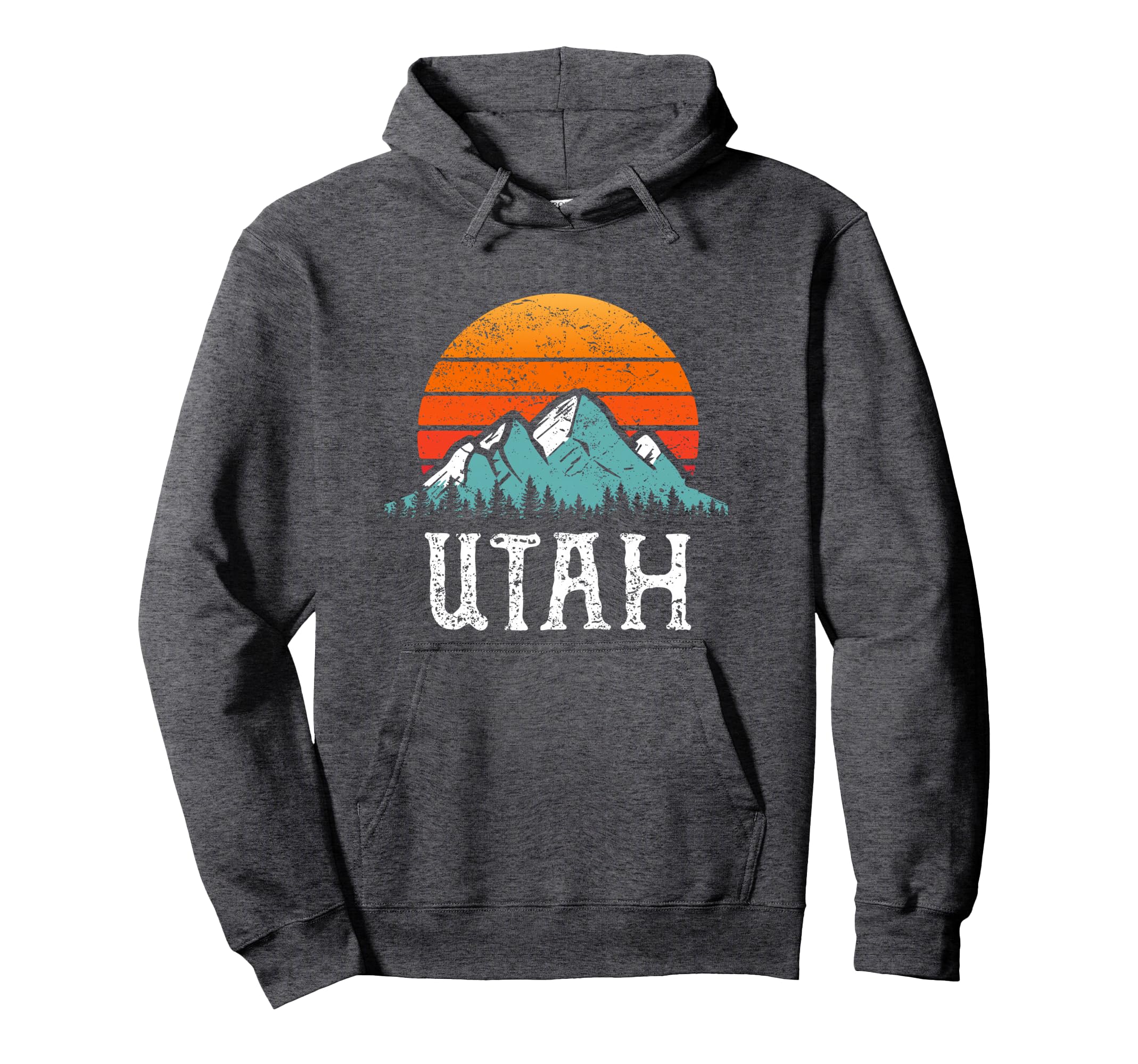 Utah Accessories Distressed 80S Hoodie - Graphic Print for Adults - T-Shirt, Sweatshirt, Hoodie