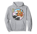Surfing Shiba Inu Eating Ramen Kanagawa Hoodie - Novelty Apparel Men Women - T-Shirt, Sweatshirt, Hoodie