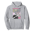 Cat Eating Sushi Surfing Kanagawa Hoodie - Aesthetic Graphic for Adults - T-Shirt, Sweatshirt, Hoodie