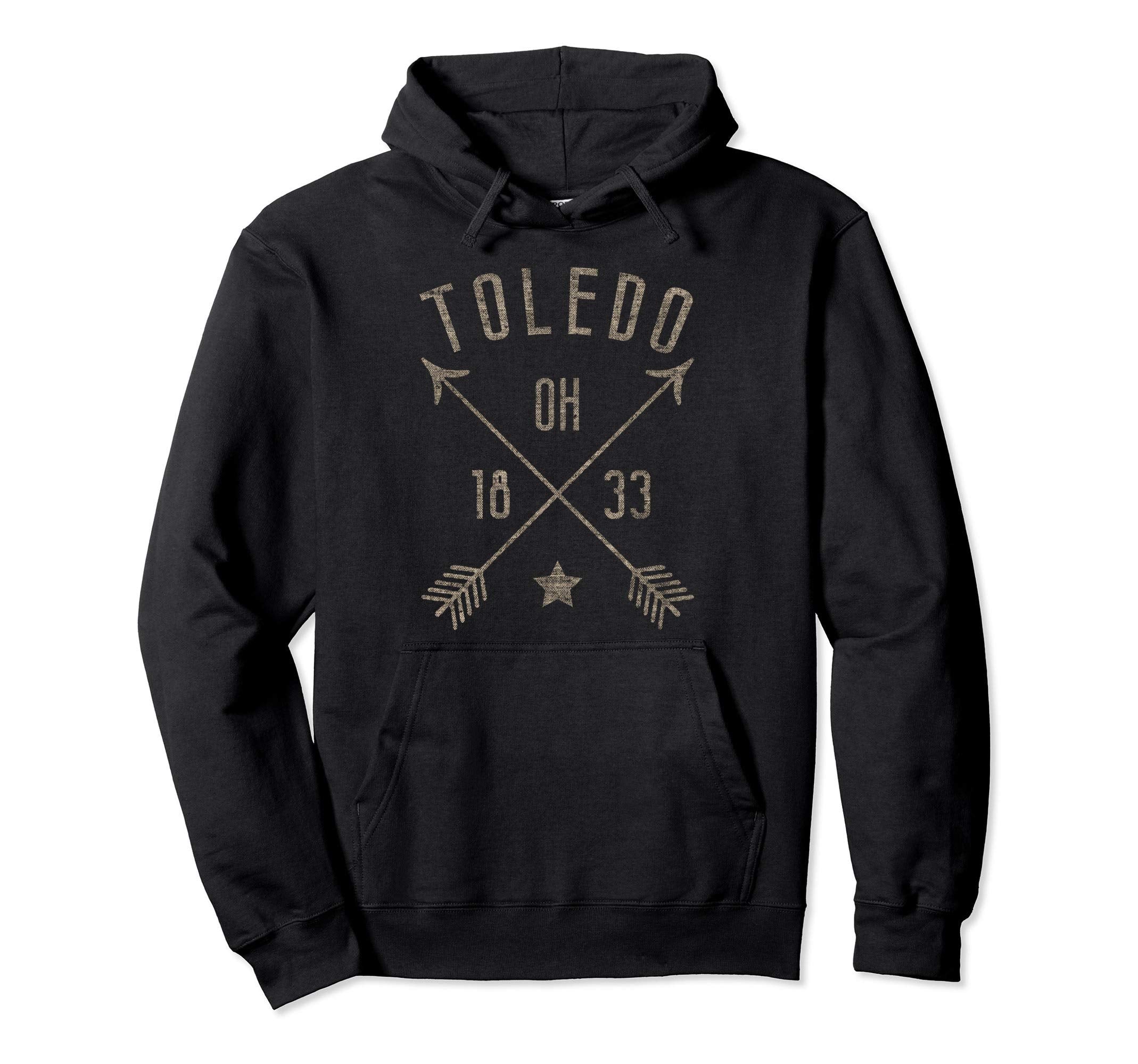 Toledo Ohio Distressed Boho Home City Hoodie - Trendy Graphic Men Women - T-Shirt, Sweatshirt, Hoodie