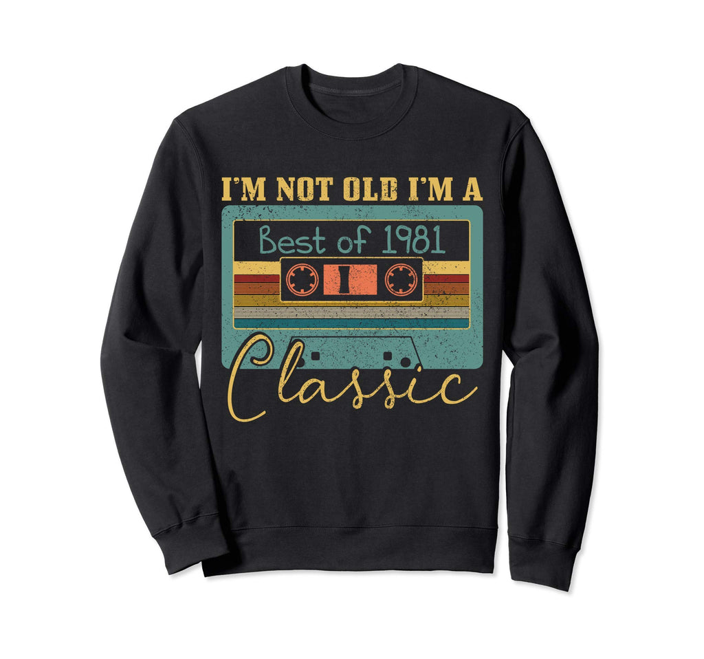 40Th Birthday Gift Best 1981 Cassette Sweatshirt - Graphic Print Unisex - T-Shirt, Sweatshirt, Hoodie