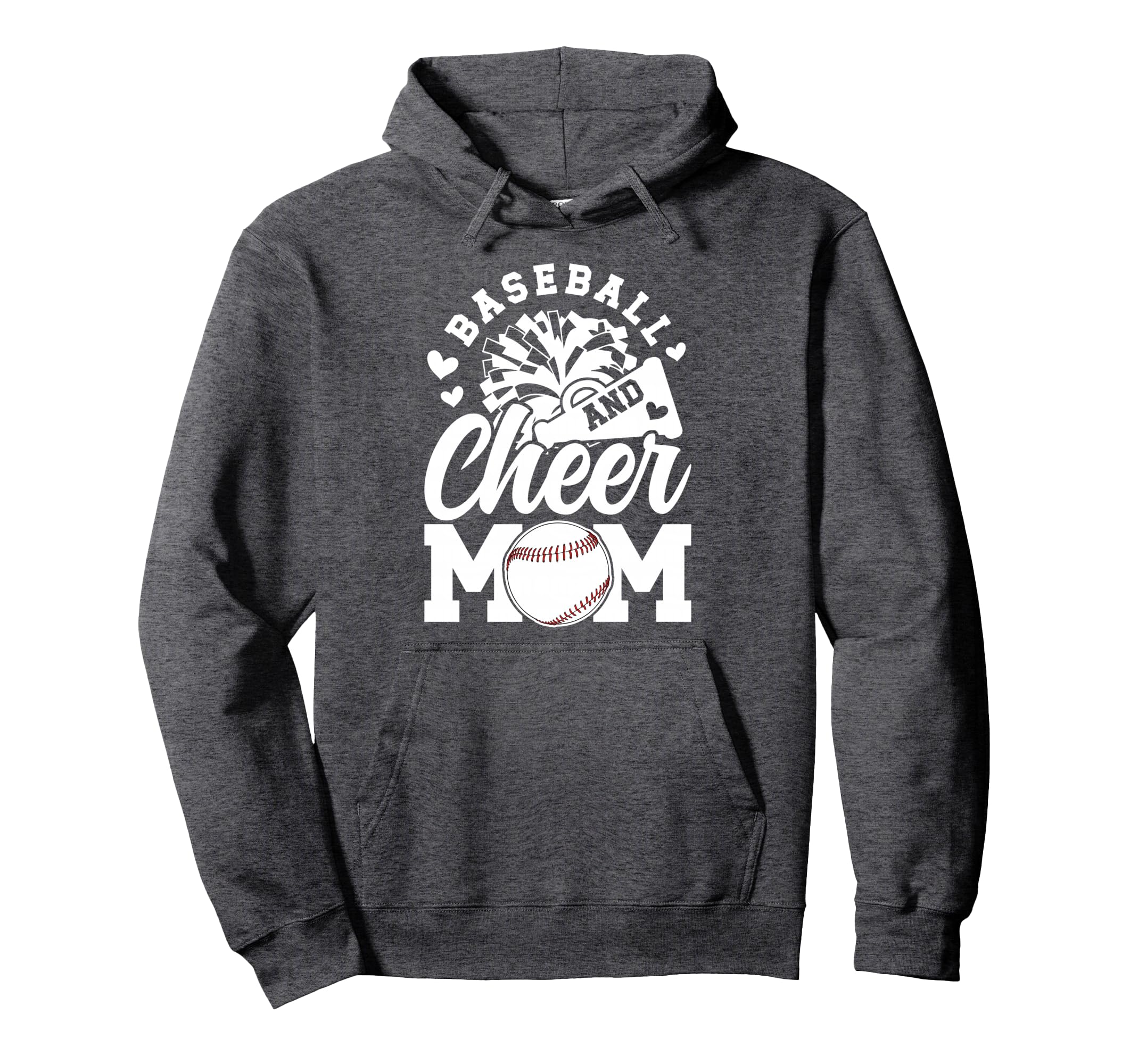 Baseball And Cheer Mom Cheerleading And Hoodie - Graphic Print Men Women - T-Shirt, Sweatshirt, Hoodie