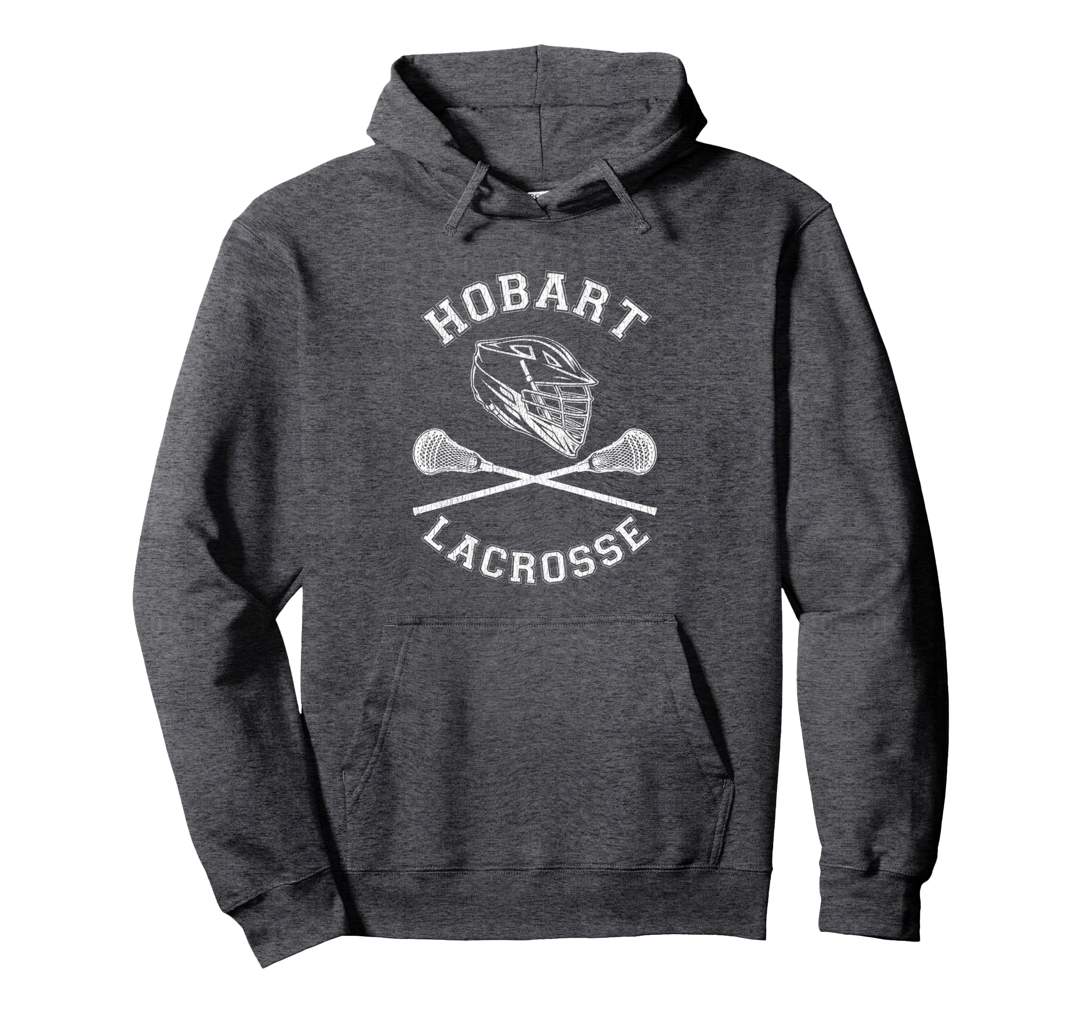 Hobart Lacrosse Distressed Lax Hoodie - Custom Art Print Men Women - T-Shirt, Sweatshirt, Hoodie