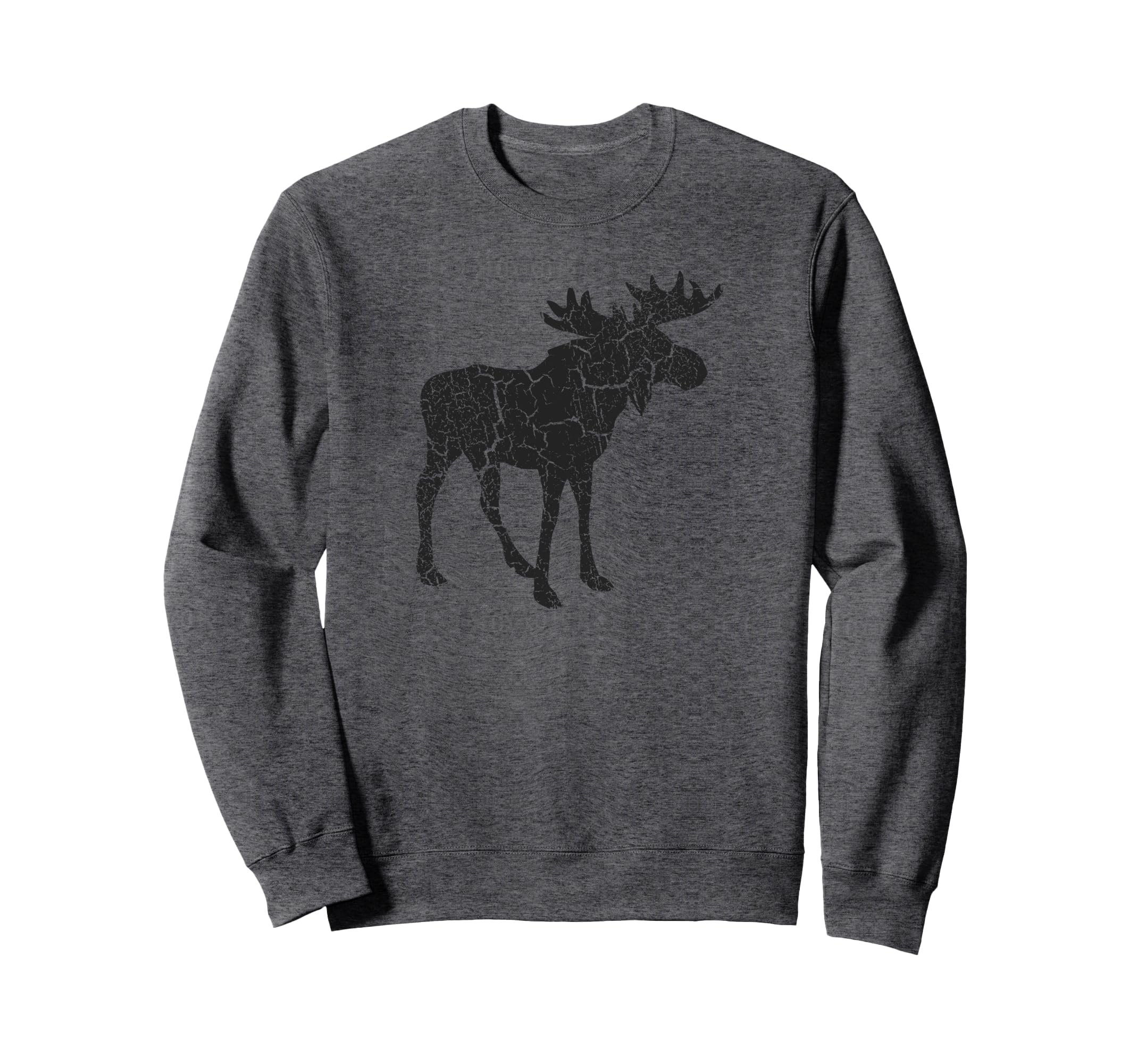 Moose Distressed Moose Sweatshirt - Streetwear Style Unisex - T-Shirt, Sweatshirt, Hoodie