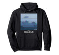 Believe Ufo Vaporwave Synthwave 80S Hoodie - Novelty Apparel Men Women - T-Shirt, Sweatshirt, Hoodie
