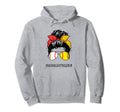 Mom Messy Bun Aviator Glasses Baseball Hoodie - Novelty Apparel Men Women - T-Shirt, Sweatshirt, Hoodie