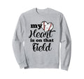 Baseball Parent Mom Dad My Heart Sweatshirt - Streetwear Style Men Women - T-Shirt, Sweatshirt, Hoodie