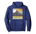 Zion National Park Utah 80S Distressed Hoodie - Unique Graphic Unisex - T-Shirt, Sweatshirt, Hoodie