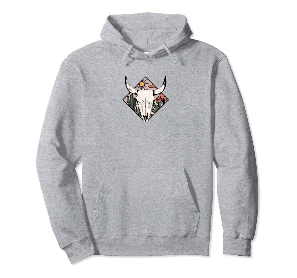 Boho Cow Head Hoodie - Unique Graphic for Adults - T-Shirt, Sweatshirt, Hoodie