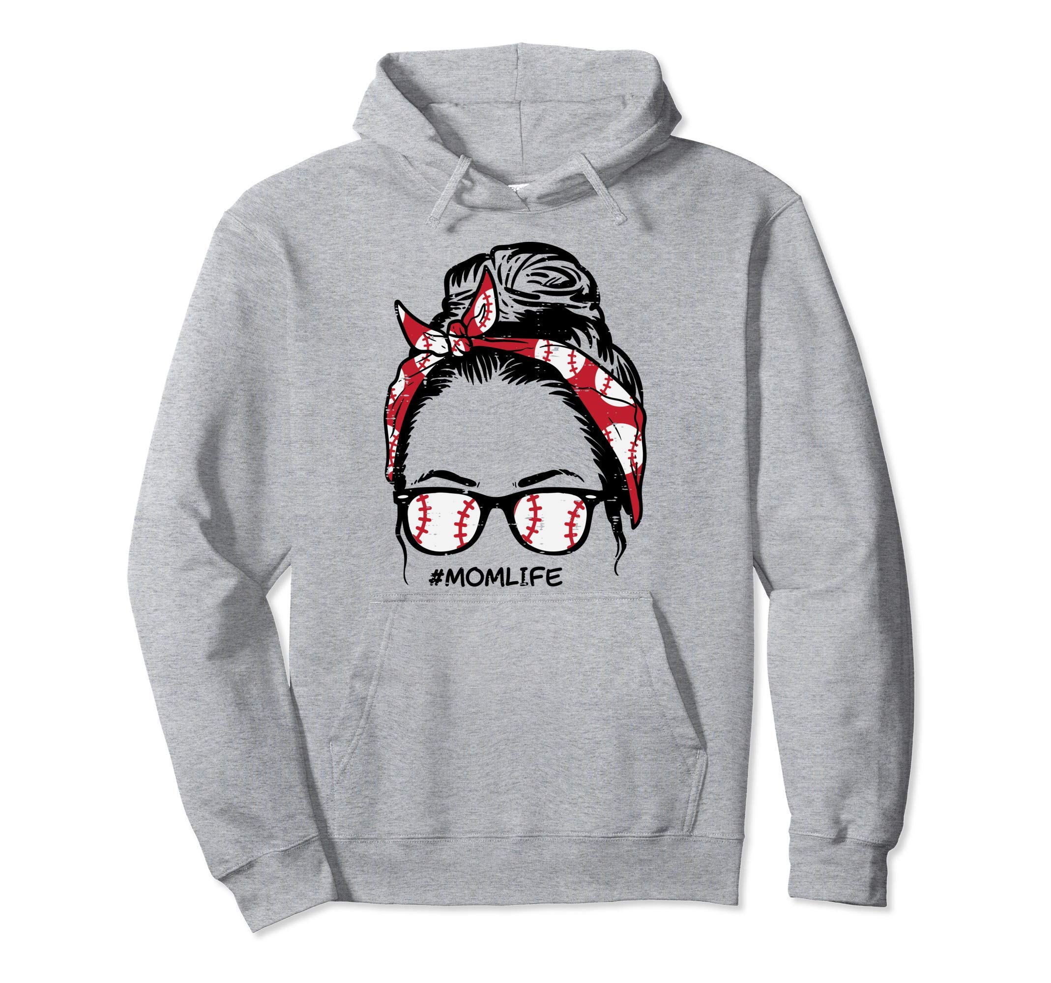 Baseball Bandana Sunglasses Mom Life Hoodie - Unique Graphic Unisex - T-Shirt, Sweatshirt, Hoodie