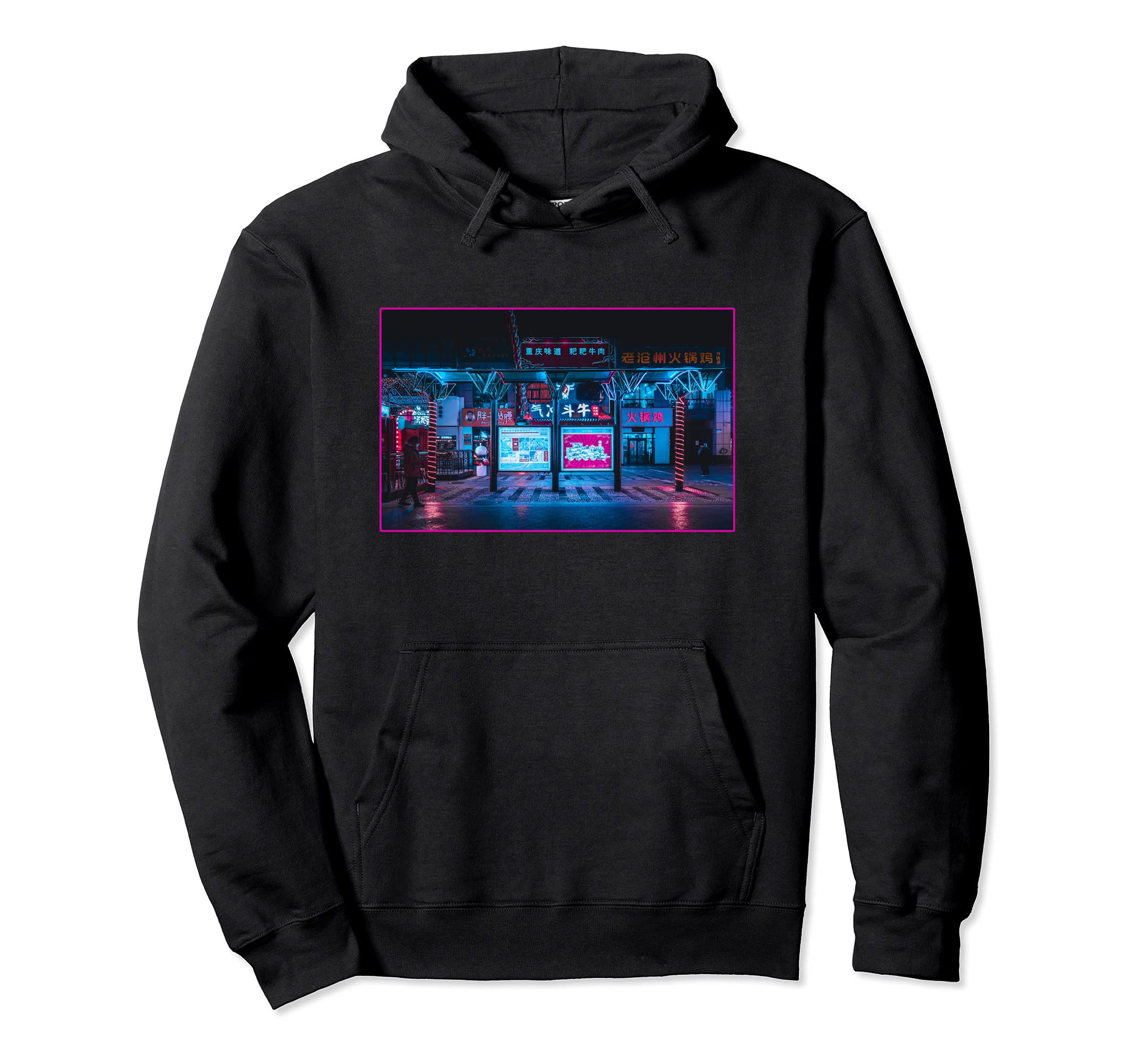 Tokyo Night Vaporwave Synthwave Hoodie - Fun Novelty Design Unisex - T-Shirt, Sweatshirt, Hoodie
