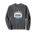 Cassette Tape Skyline Skyscraper Sweatshirt - Fun Novelty Design Men Women - T-Shirt, Sweatshirt, Hoodie
